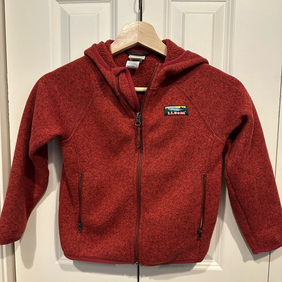 L.L. Bean Kids Red Hooded Jacket - Picture 3 of 5